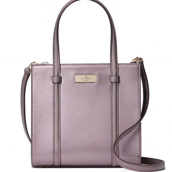 Kate Spade Cameron Street Small Hayden Metallic Wisteria Purple Crossbody - Picture 1 of 15